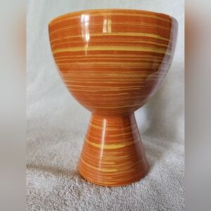 Mccoy Pottery Harmony Orange and Yellow Ceramic Vase